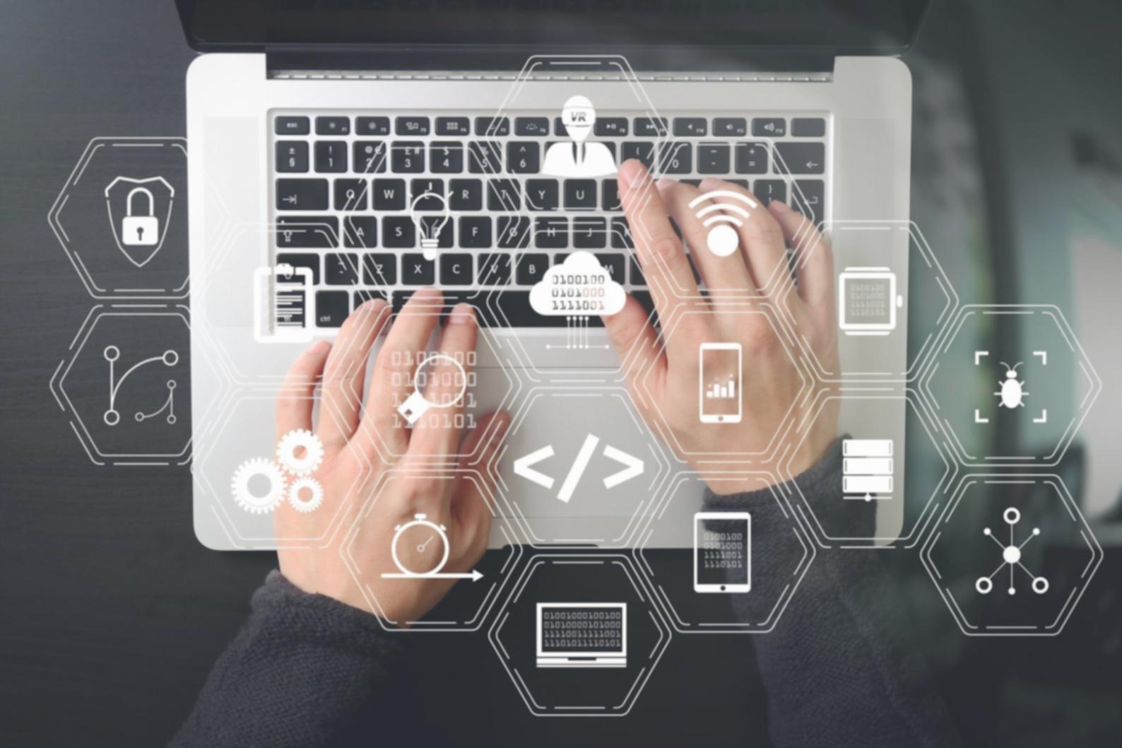 Students collaborating on accessibility testing with various assistive devices